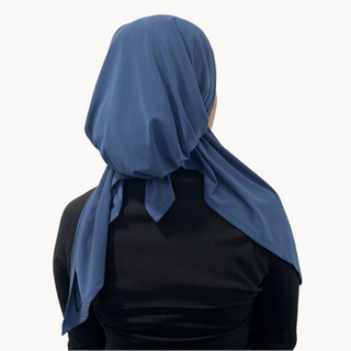 Dusty Blue Sport Pre-Tied Scarf