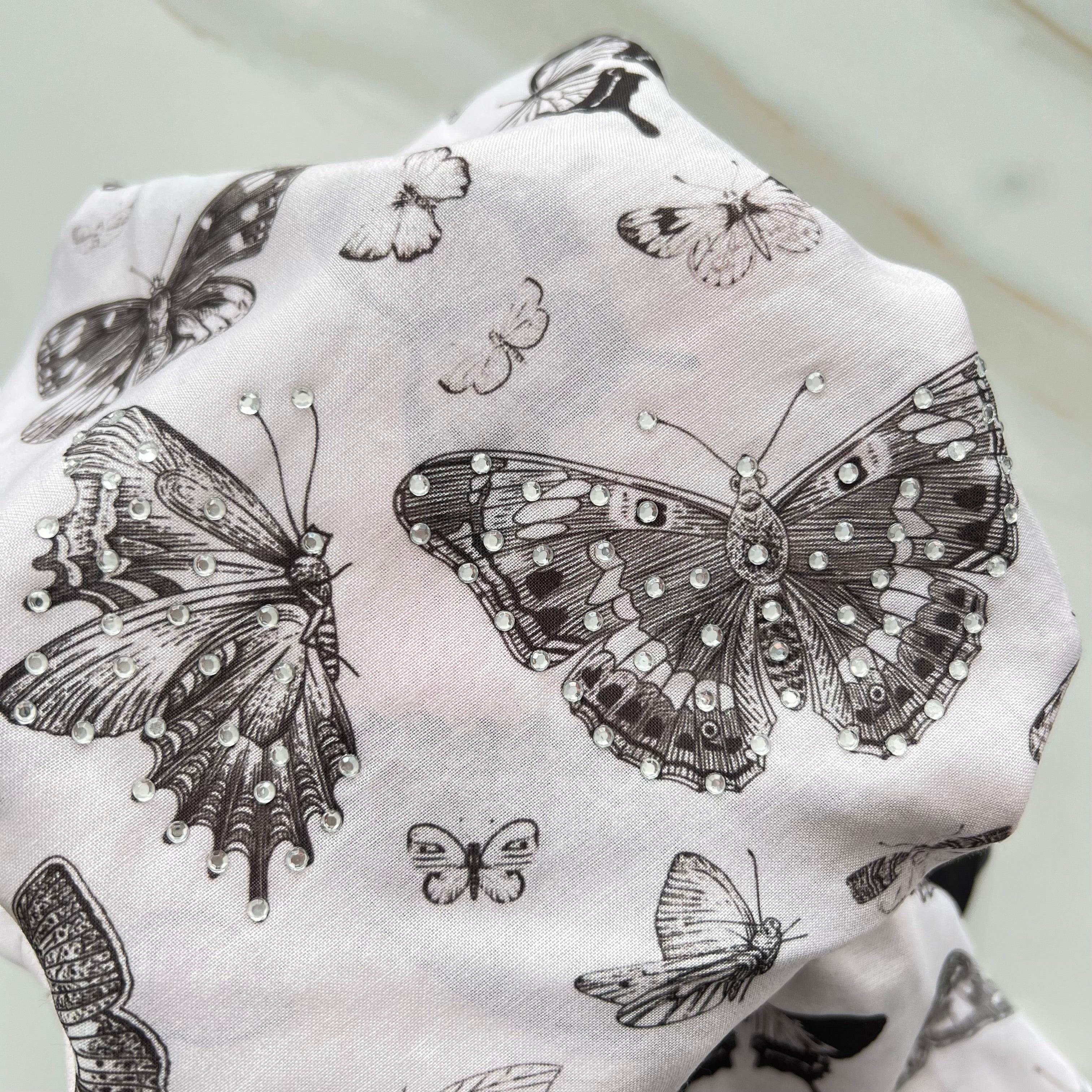 Butterfly Embellished Pre-Tied Scarf