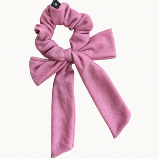 Pink Shimmer Bow Scrunchie