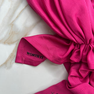 Hot Pink Dri Fit "Worth It" Scarf by Alyssa