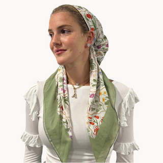 Floral Medallion Pre-Tied Scarf