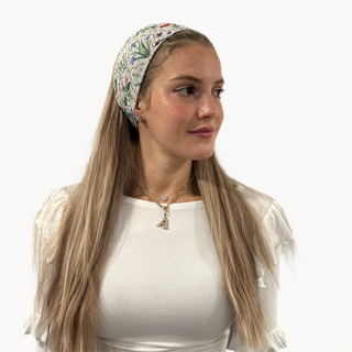 Floral Medallion Crinkle Wide Headband