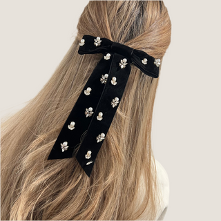 Aurora Pearl Velvet Bow