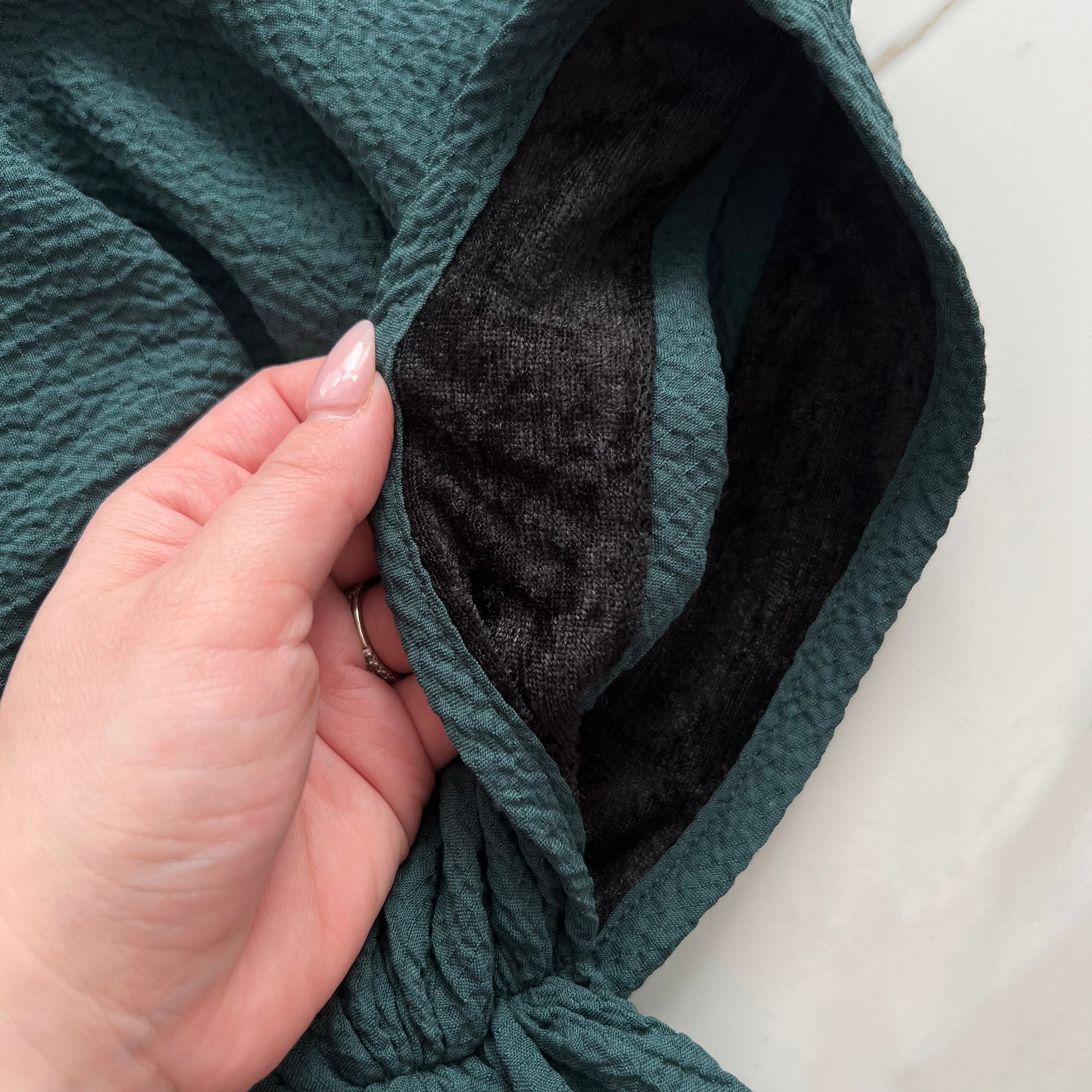 Crinkle Pre-Tied Scarf - Pine