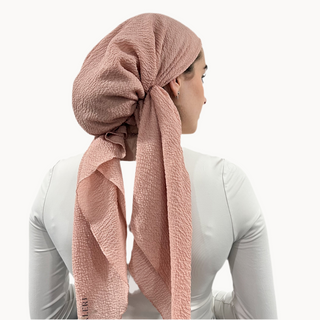 Ballet Pink Crinkle Pre-Tied Scarf