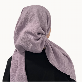 Warm Lavender Crinkle Triangle Scarf