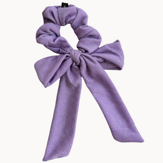 Purple Shimmer Bow Scrunchie