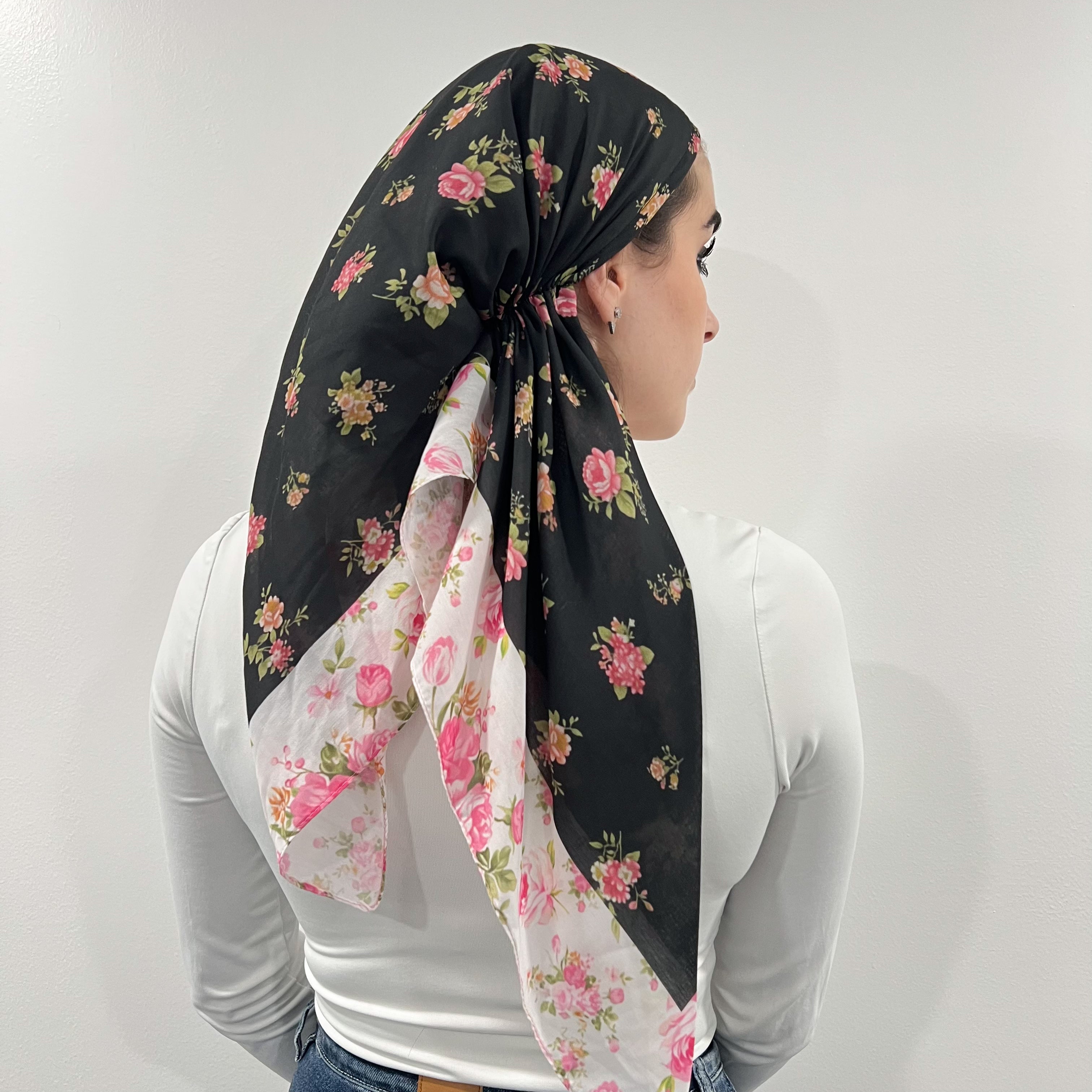 Rose Open Pre-Tied Scarf