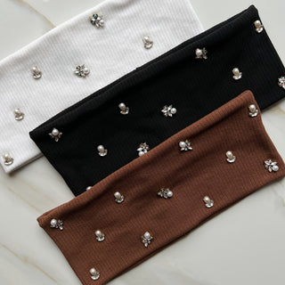 Aurora Pearl Wide Ribbed Headband