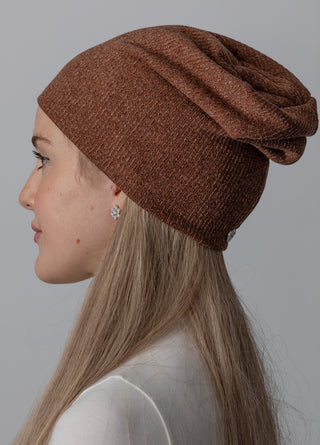 Toffee Heathered Knit Beanie