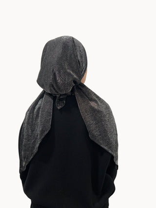 Black Shimmer Pre-Tied Scarf
