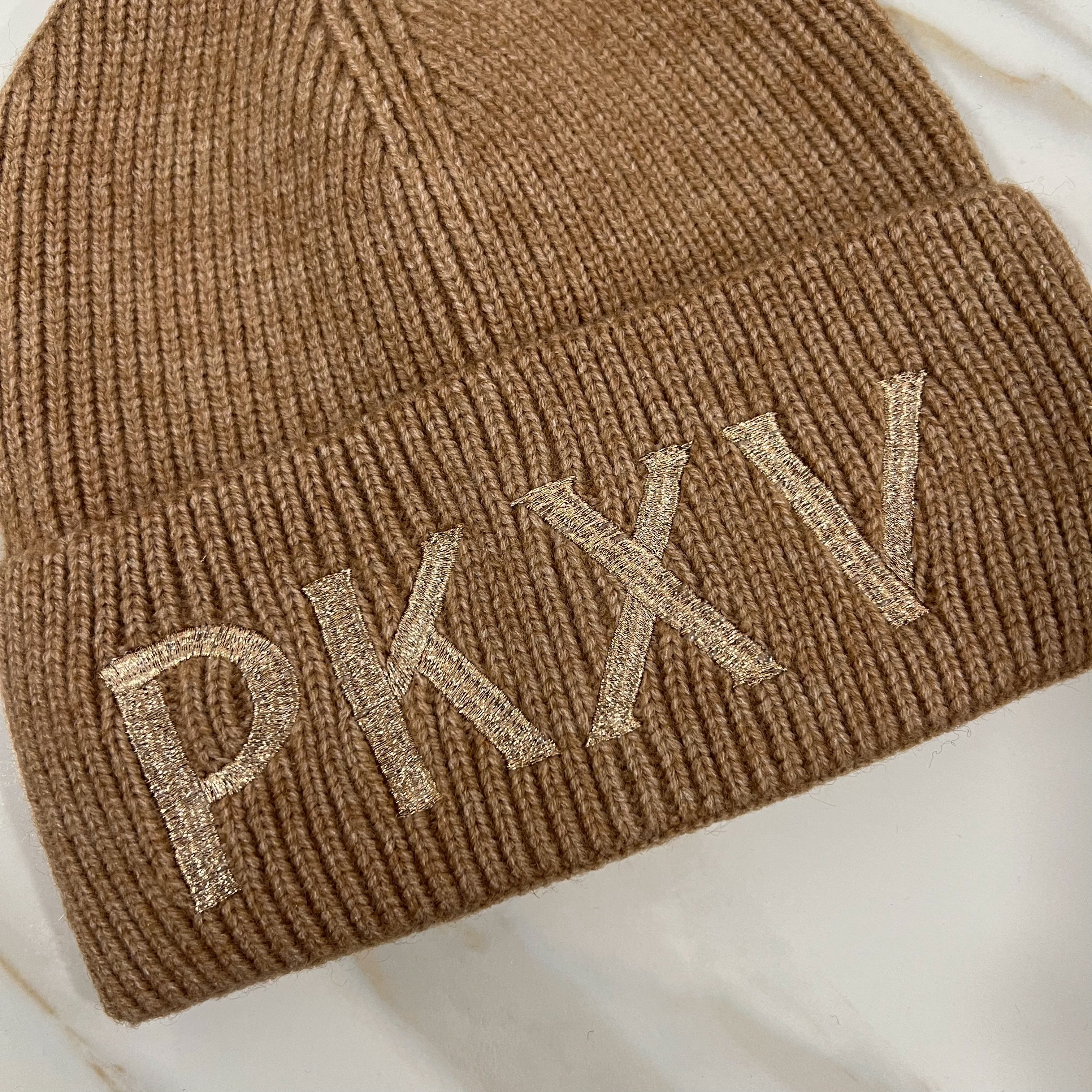 PK X V Logo Cuff Beanie - Tan