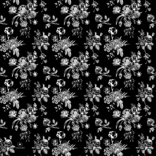 Black Fleur Noire Triangle Scarf