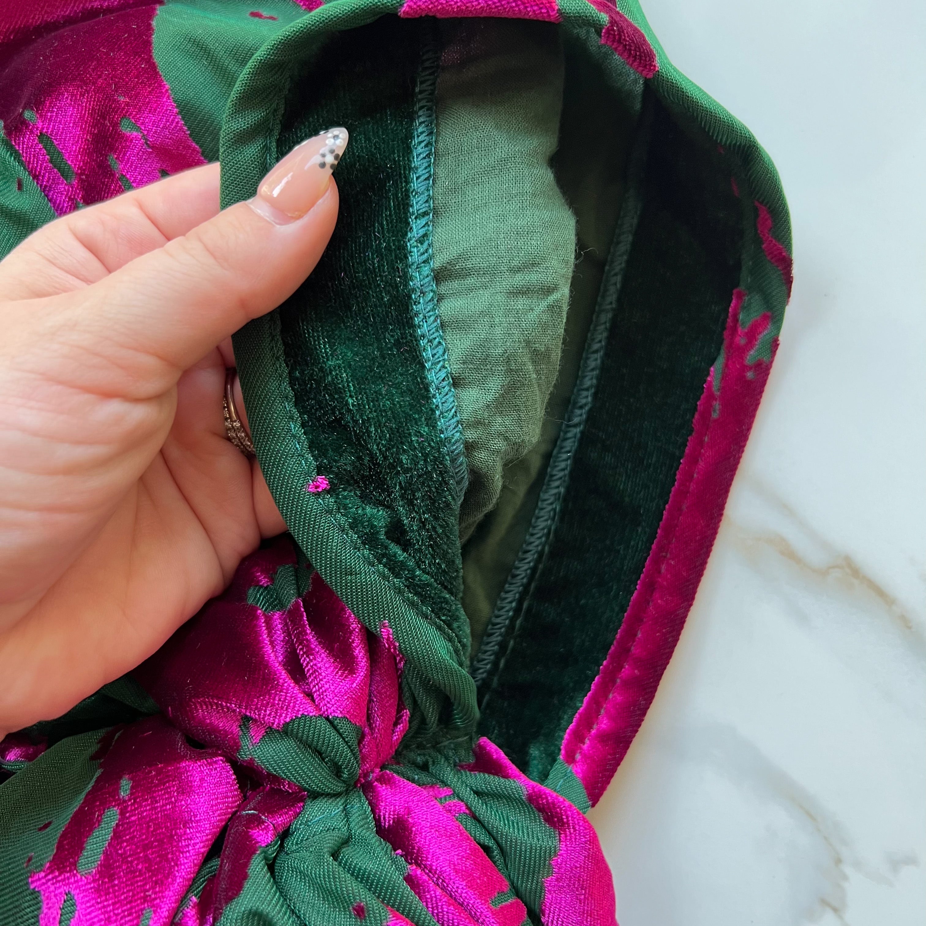 Gwenth Velvet Pre-Tied Scarf