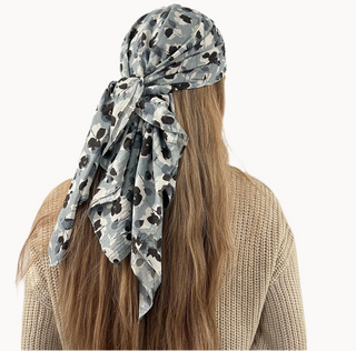 Dusky Bloom Light Crinkle Triangle Scarf