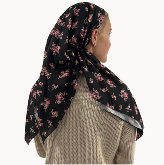 Midnight Rose Light Crinkle Open Pre-Tied Scarf