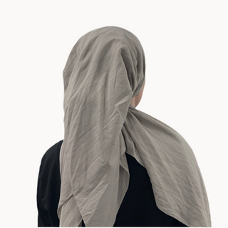 Light Gray Cotton 2.0 Open Pre-Tied Scarf