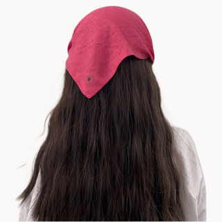 Watermelon Pink Bamboo Crepe Ready-Tied Bandana