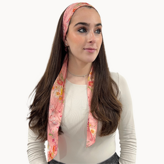 Pink Chinoiserie Bloom Ready-Tied Headband