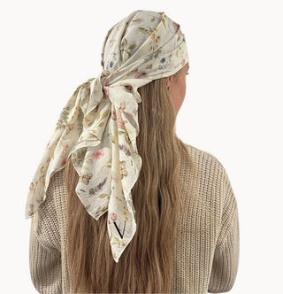 Meadow Whispers Light Crinkle Triangle Scarf