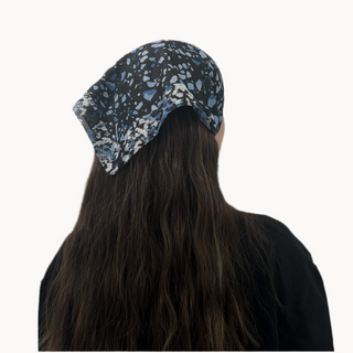 Blue Mosaic Ready-Tied Bandana Scarf