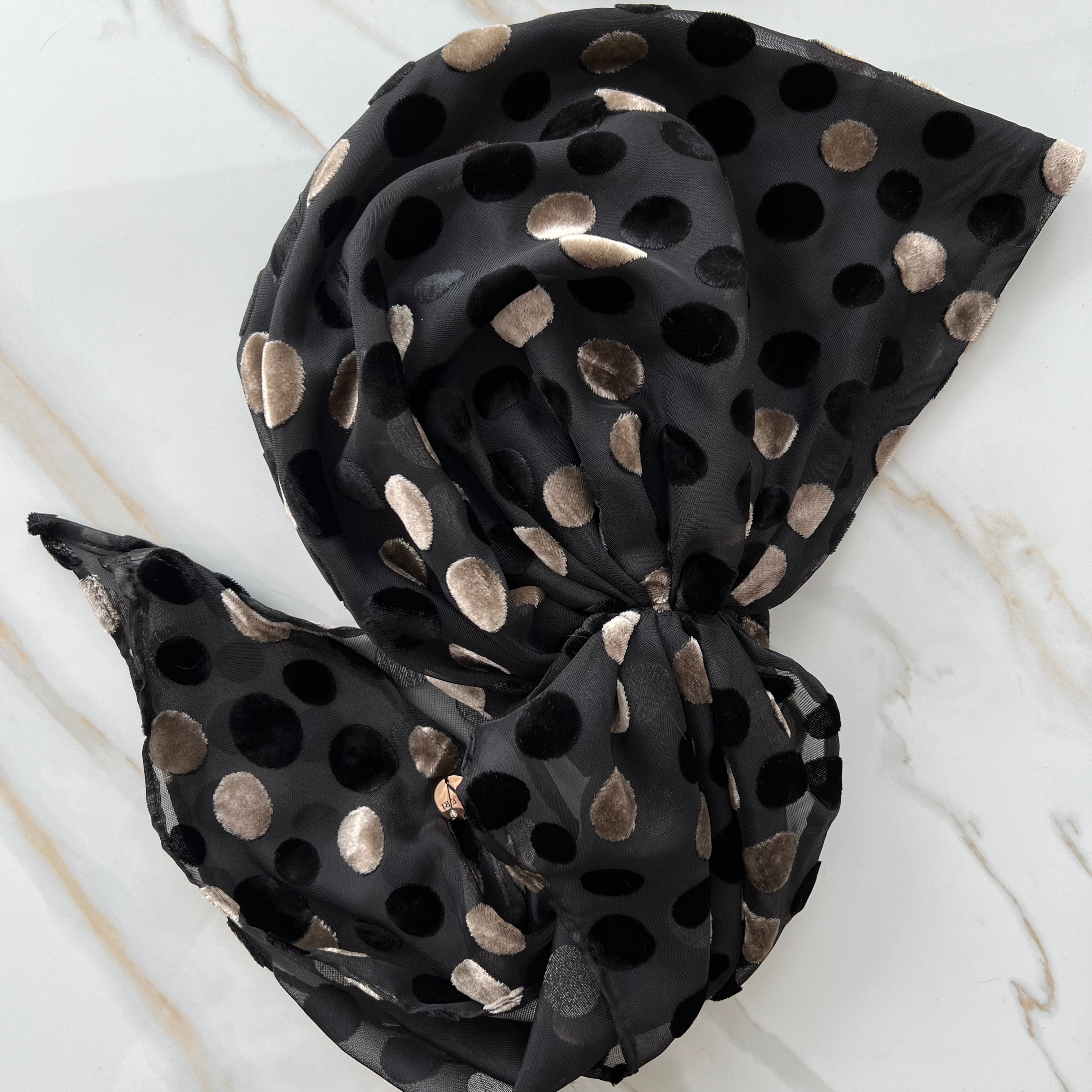 Tiffany Velvet Pre-Tied Scarf