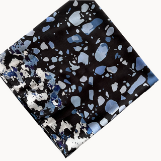 Blue Mosaic Open Square Scarf