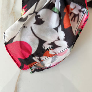 Floral Noir Pre-Tied Scarf