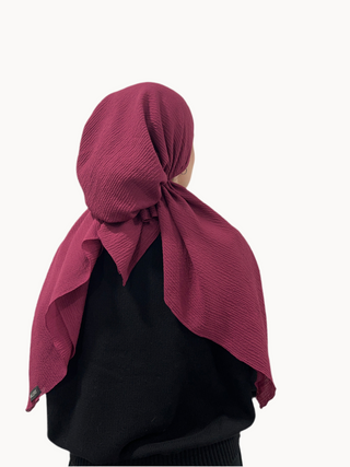 Cranberry Crinkle Pre-Tied Scarf