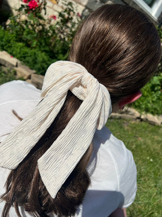 Valeri Signature Bloom Crinkle Bow Scrunchie