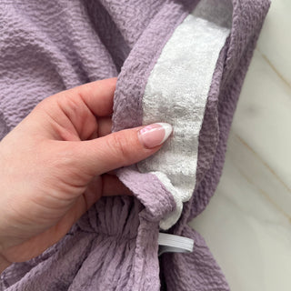 Warm Lavender Crinkle Pre-Tied Scarf