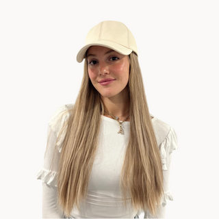 Buttercream Genuine Leather Cap