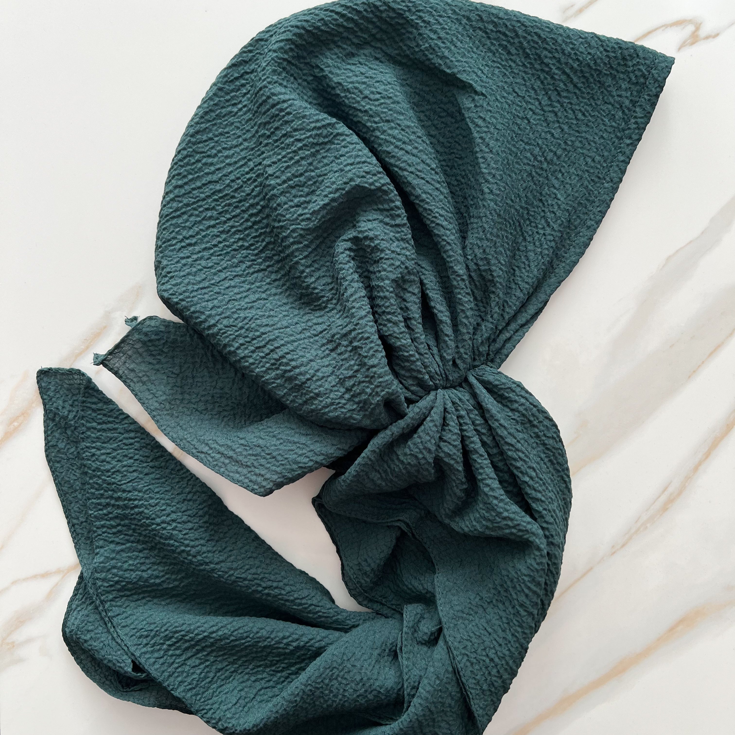 Crinkle Pre-Tied Scarf - Pine