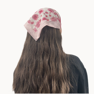 Blushing Dahlia Ready-Tied Bandana Scarf