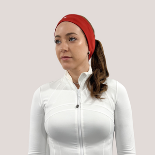 Hibiscus Yaffa Yoga X Valeri Headband- Varsity Red