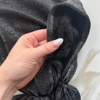 Black Shimmer Pre-Tied Scarf