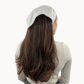 Valeri Signature Bloom White Bandana Scarf