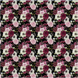 Merlot Bloom Light Crinkle Square Scarf