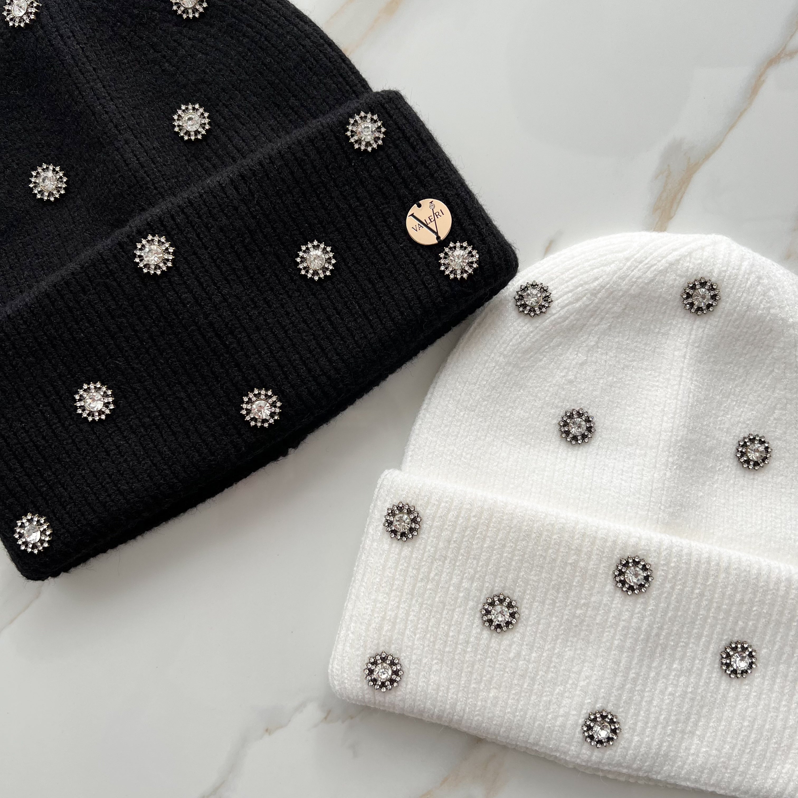 Athena Cuff Beanie - White