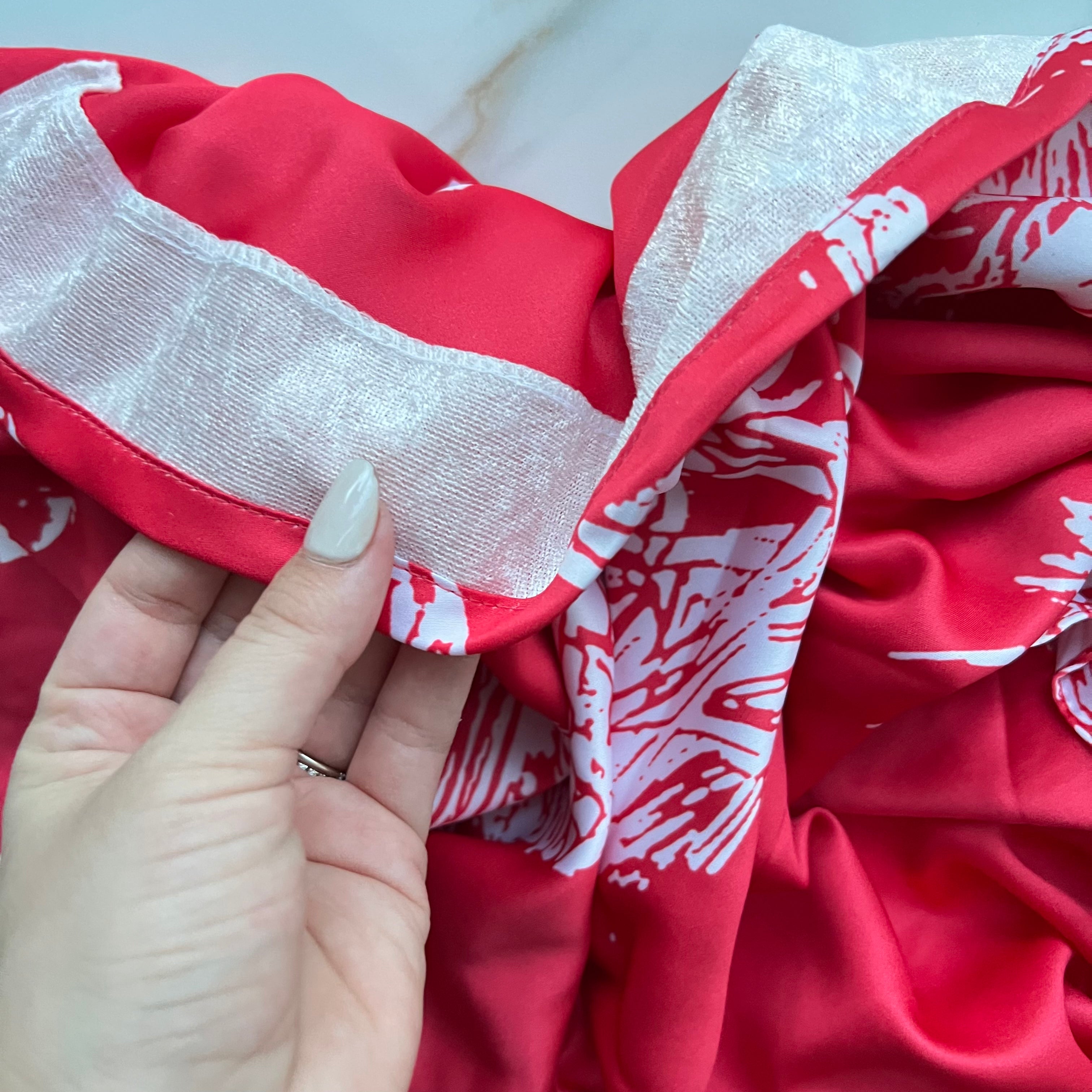 @Styledbyrebs X Valeri Scarlet Safari Satin Triangle Scarf