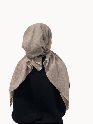 Oat Crinkle Pre-Tied Scarf
