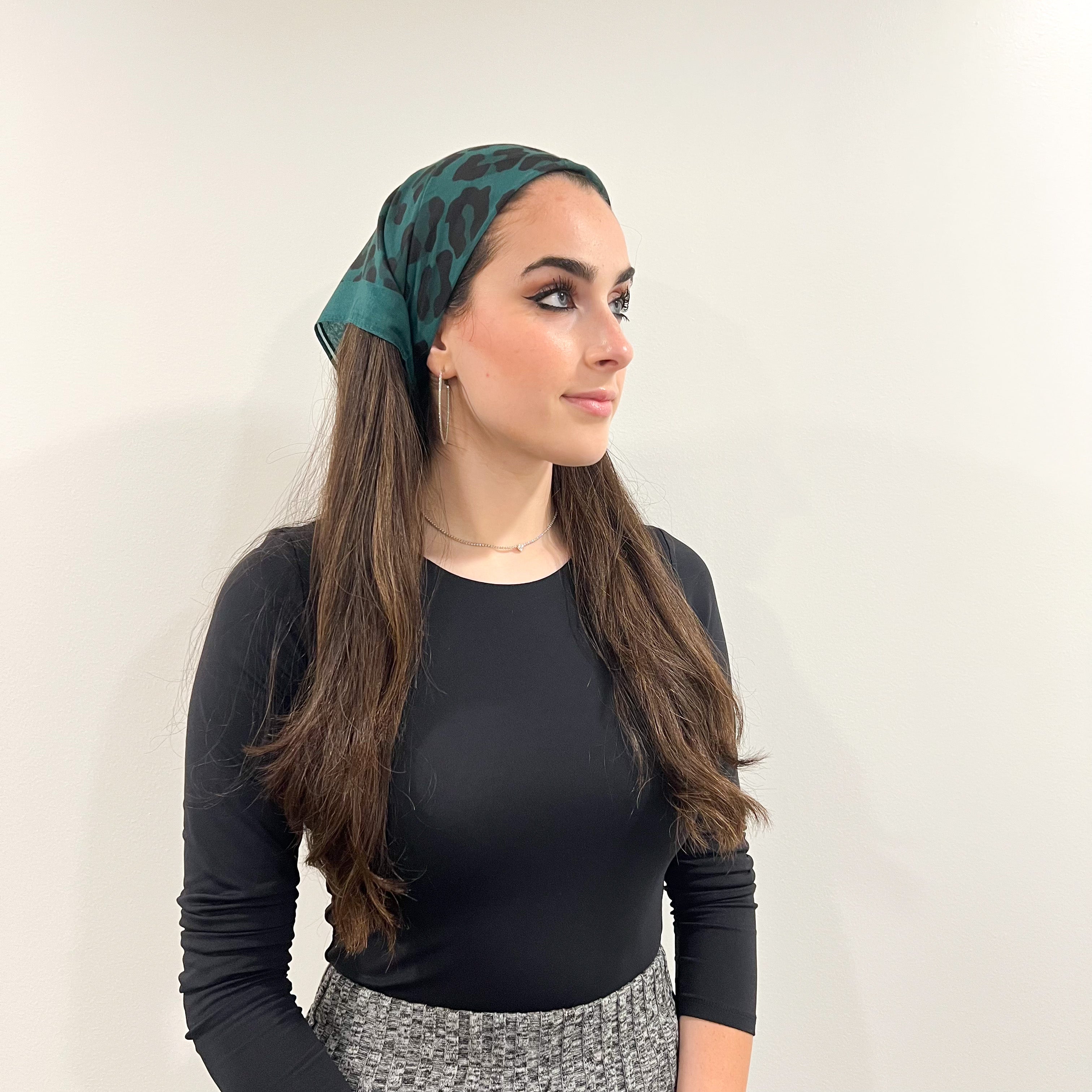 Brooke Leopard XS Square Scarf