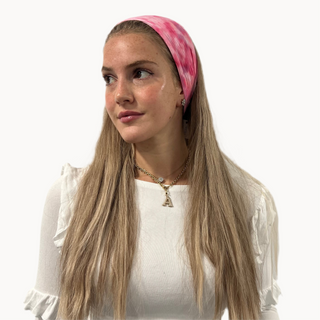 Pink Tie Dye Crinkle Standard Headband