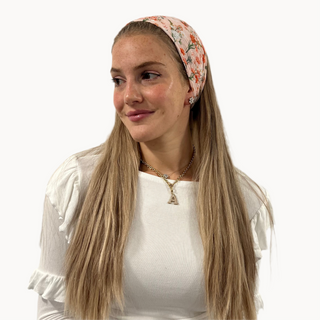 Peachy Petals Crinkle Wide Headband