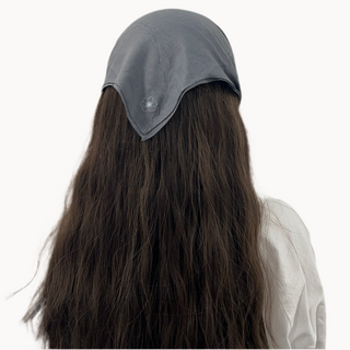 Gray Bamboo Crepe Ready-Tied Bandana