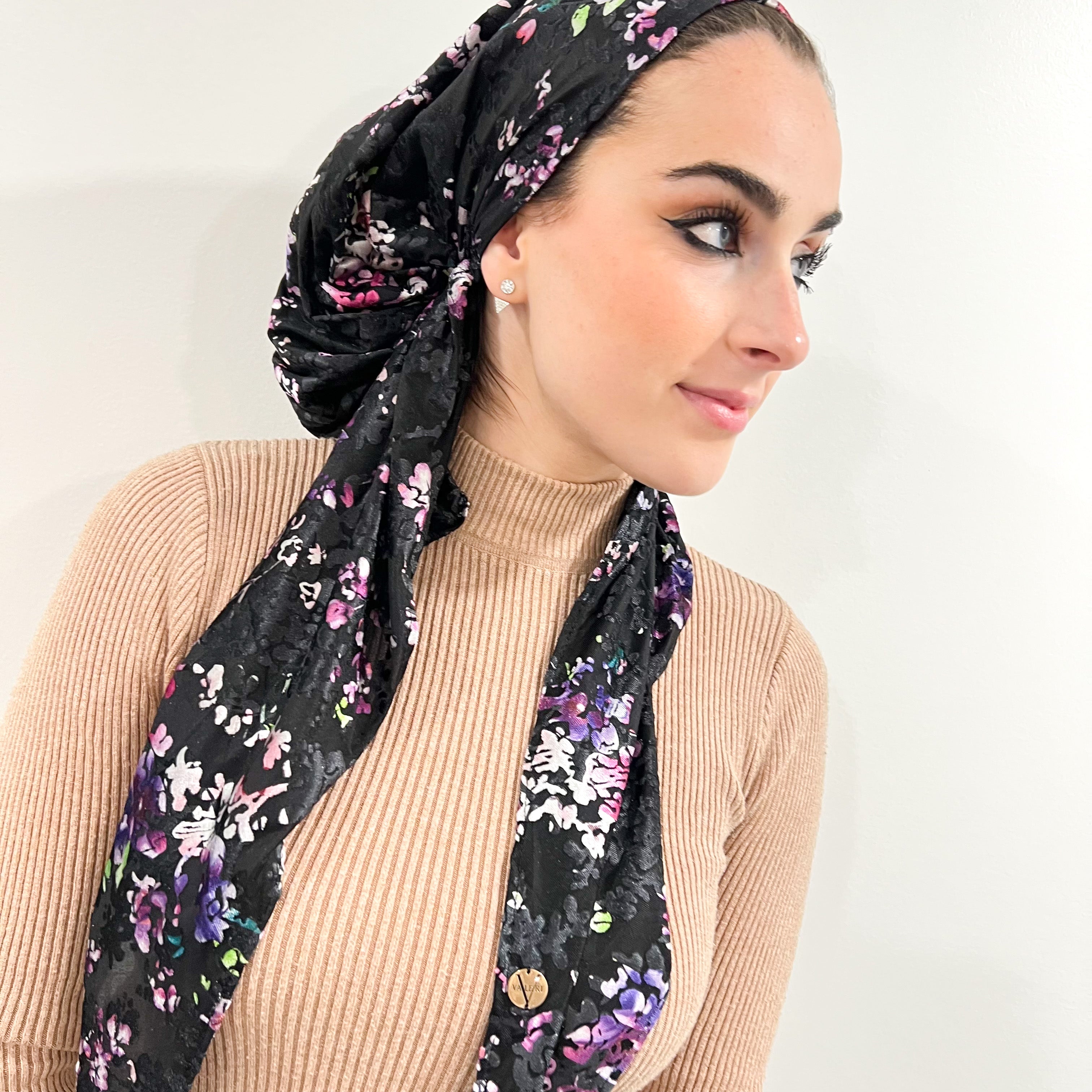 Leilani Velvet Pre-Tied Scarf - Multicolor