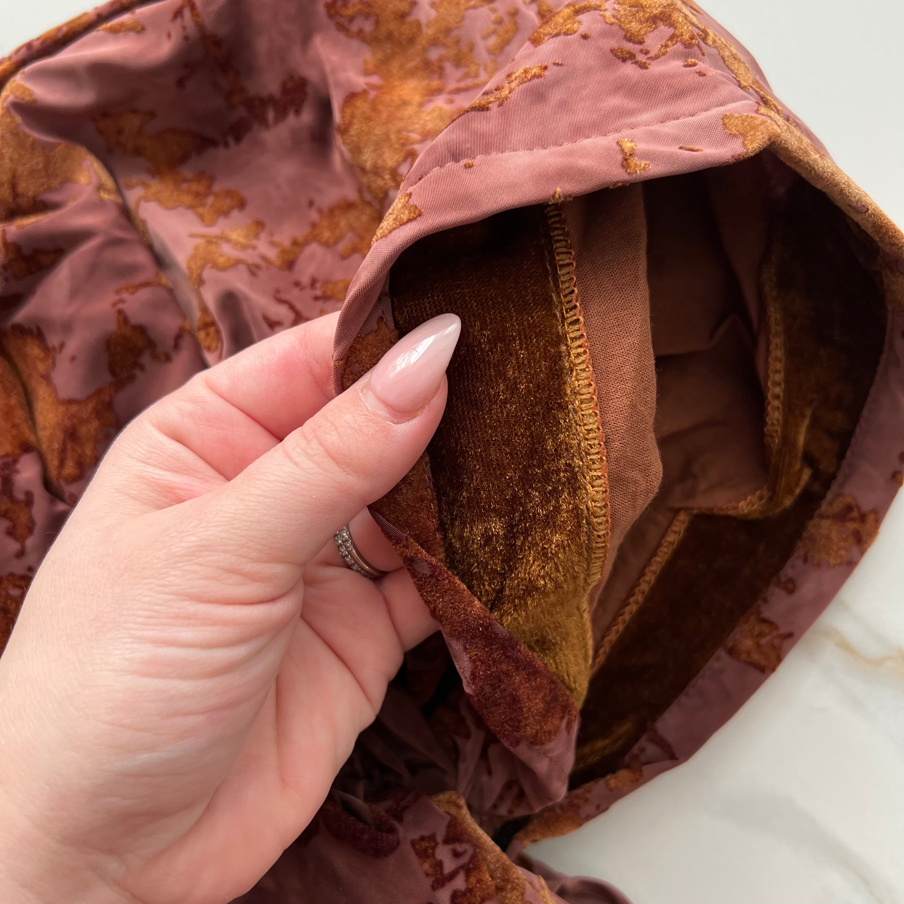 Sophia Suede Pre-Tied Scarf - Toffee