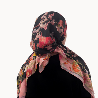 Chinoiserie Bloom Pre-Tied Scarf