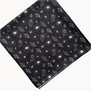 Valeri Signature Bloom Charcoal Open Square Scarf