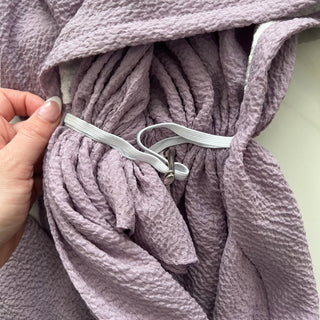 Warm Lavender Crinkle Pre-Tied Scarf